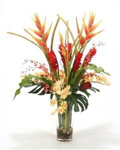 Waterlook® Tropical Mix in Tall Glass Cylinder