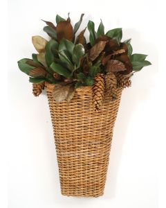 Pine and Magnolia Mix in Arrorog Wall Basket