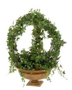 Arched Pittsburgh Ivy Fluer Delis Topiary in Low Garden Urn