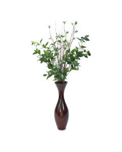 Laurel Foliage and Branches in Wood Vase