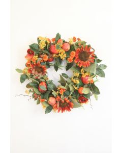 Autumn Sunflower Wreath