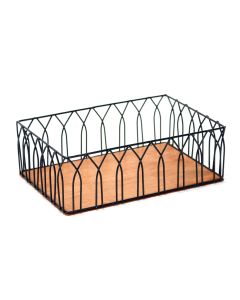 Wire Rect Basket with Wood Bottom without Handles