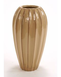 Tall Tan Earthenware Vase
