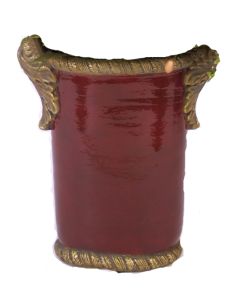 Scrolled Acanthus Talloval Planter Brick Red