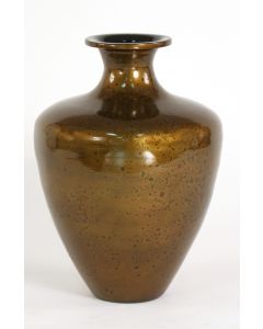 Large Watermark Vase in Lacquer Golden Tortoise