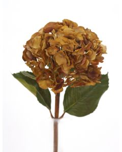 16" Large Hydrangea Pick in Burgundy Brown (Sold in Multiples of 12)