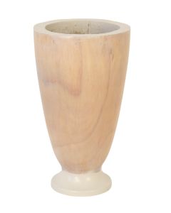 23"T WOOD VASE - MEDIUM BROWN