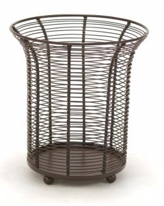 Wire Coil Basket with 4 Ball Feet in A Chocolate Brown Finish