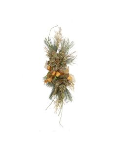 Green Poinsettia with Snow Pine  (Pack 2)