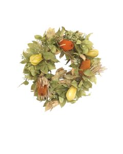 Basil Bay Leaves and Natural Banskia and Fruit Wreath