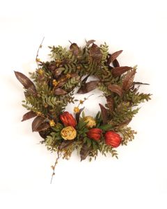 Fall Wreath with Acorns and Berries