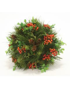 Mixed Pine Ball with Berriesand Pine Cones