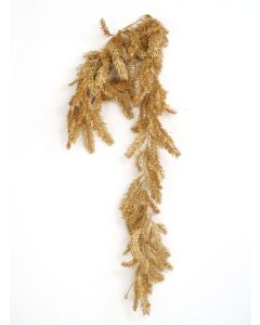 6' Plastic Laser Glittered Bald Cypress Garland in Gold (Sold in Multiples of 6)