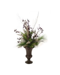 Arrangement Greenery With Pine And Brown Crowns