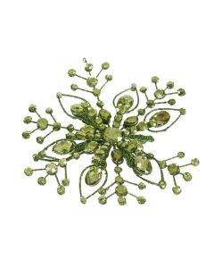 6" Hanging Jewel Snowflake Green (Sold in Multiples of 24)