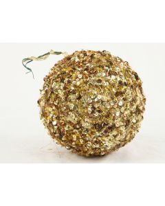 150mm Sequin Ball Ornament Gold